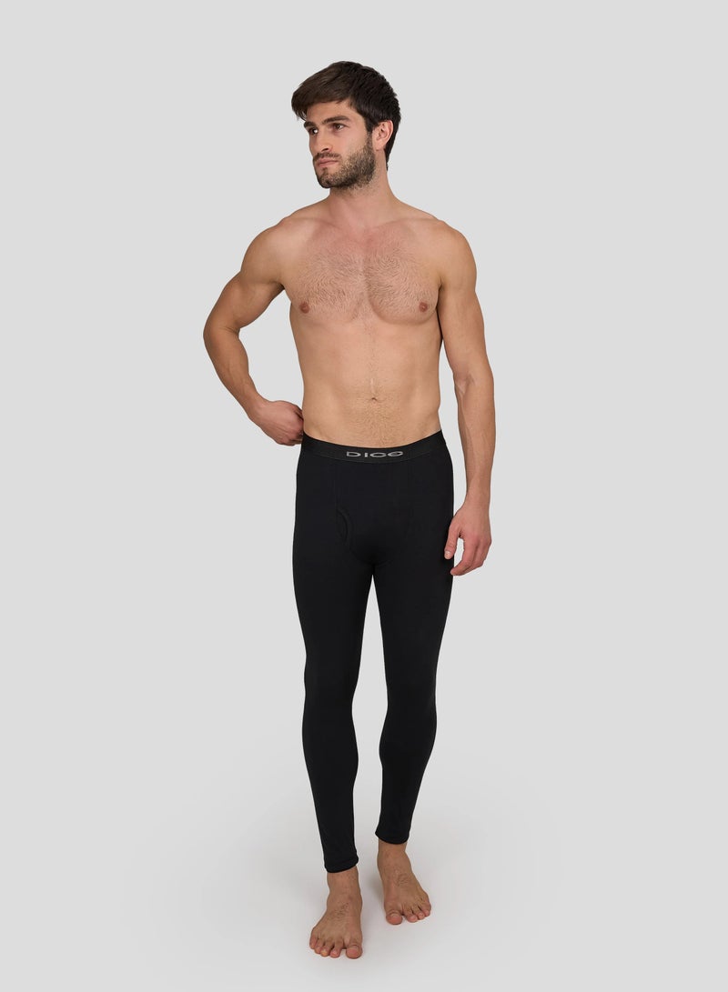 Dice Thermal Cotton Pants for Men - Black - Image 2